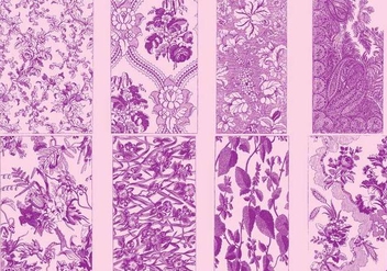 Flower Toile Vectors - бесплатный vector #376023